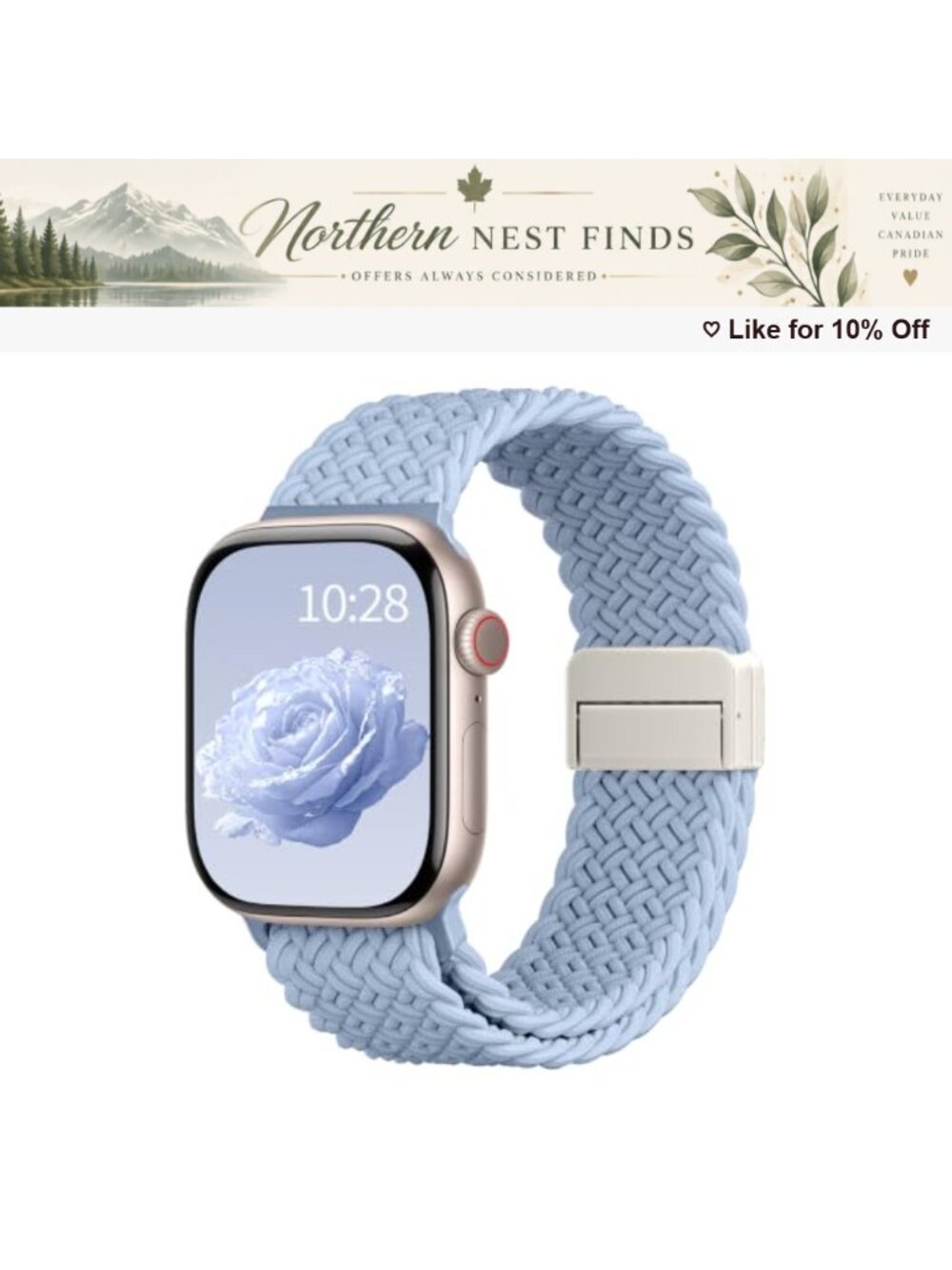 Braided Stretchy Magnetic Band for Apple Watch Nylon